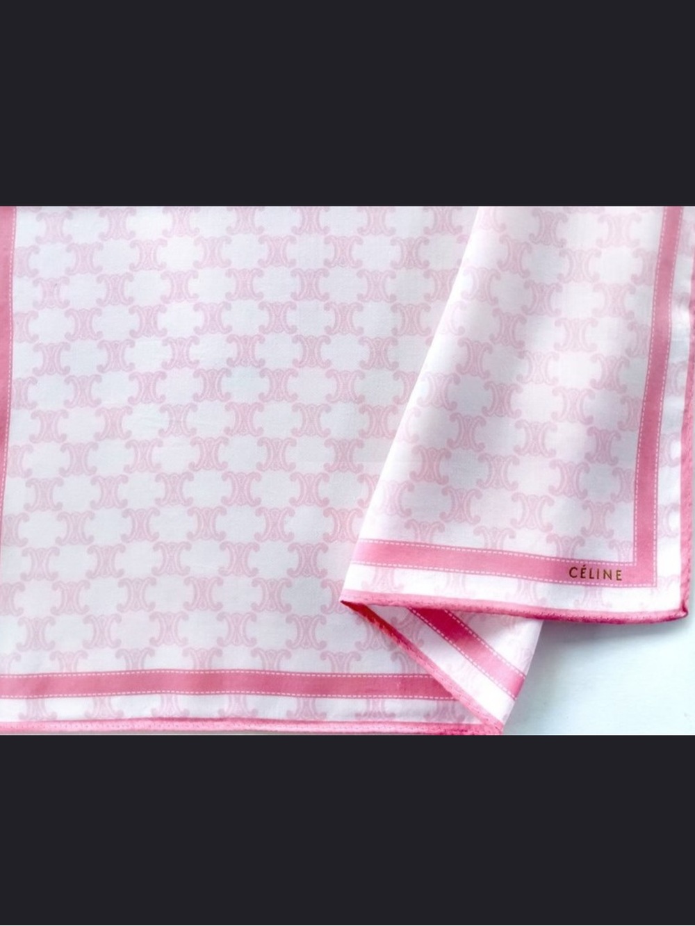 Celine 🌸🌷🎀🩷 Pink Logo Handkerchief - Picture 2 of 14